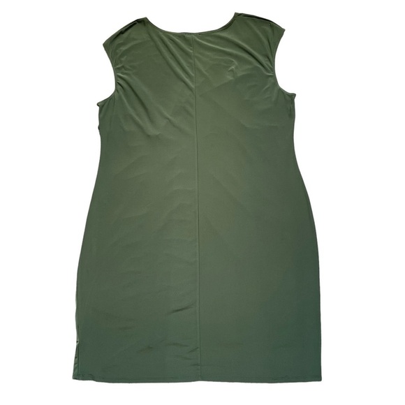 Bebe Olive Green Ruched Front Bodycon Dress Women’s Plus Size 2X - Picture 4 of 9